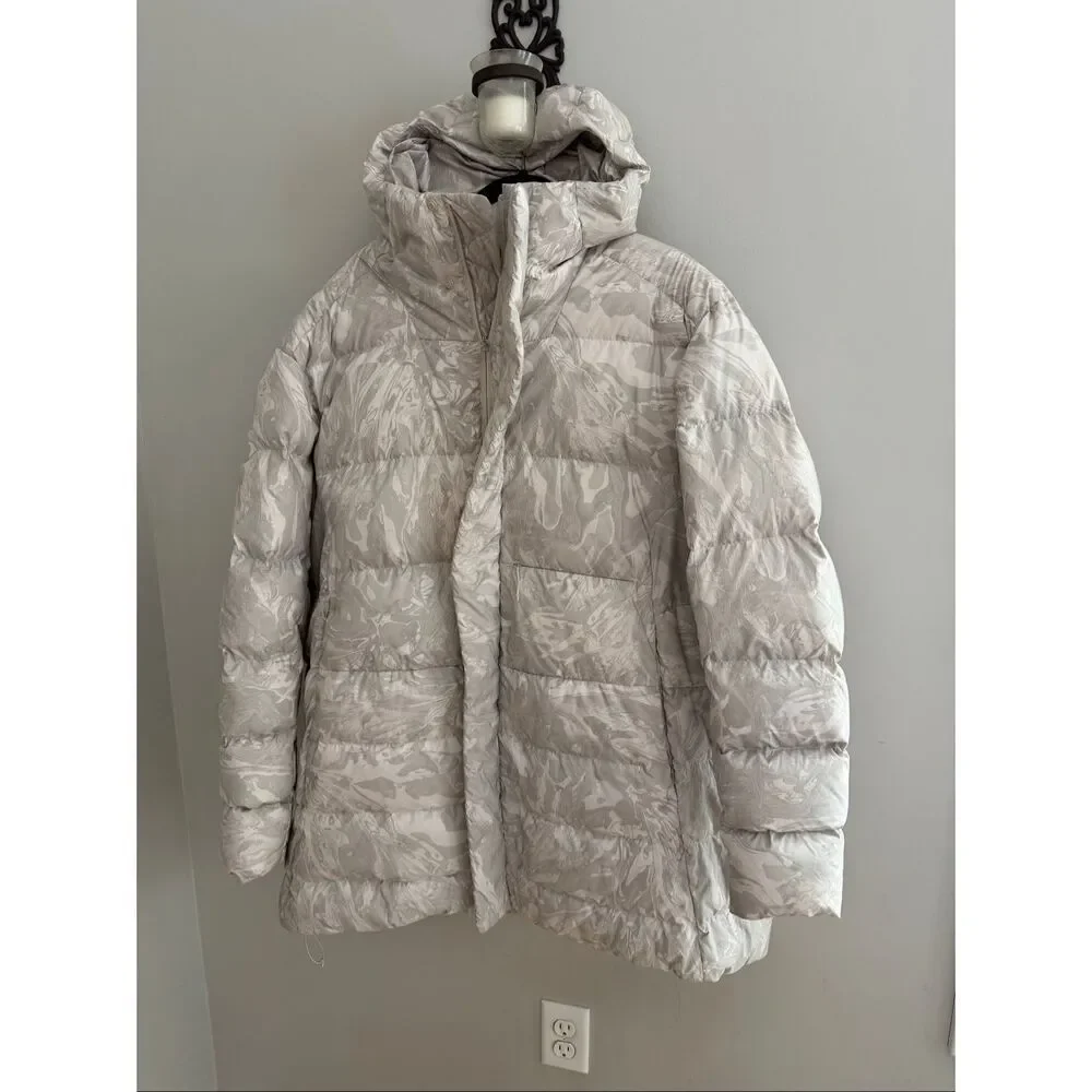 Lululemon Down Jacket Maple Metamorphosis Light Neutral Multi Men’s L Water-Repe
